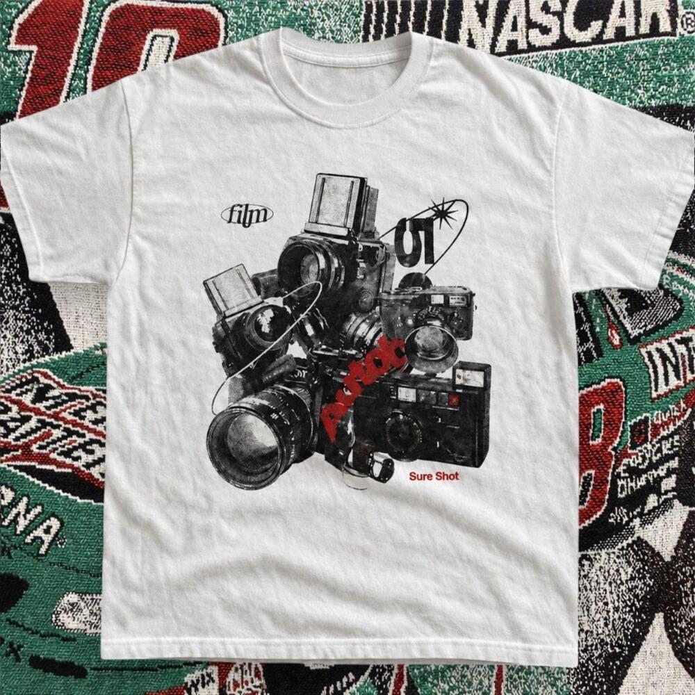 Film Camera Graphic Tee White Unisex